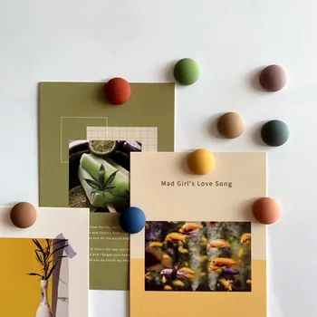 프로스트 마그넷 Mo Landi 원형 페이스트, 화이트 보드 구멍 플레이트, 사진 페이스트, 심플 냉장고 자석