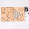 Wooden Handwork Music Box Harp Shape Music Box Wooden Music Box Assembled Muic Box for Kids Handwork Assembled Music Box 4