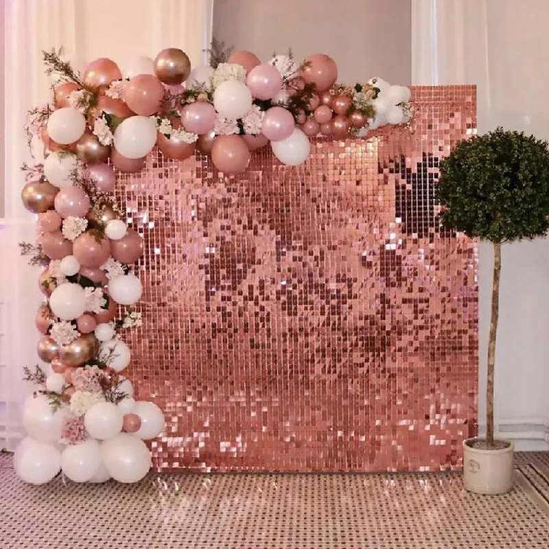 Birthday Party Decorations Shimmer Sequin Backdrop Background Wedding Baby Shower Decor Birtthday Photozone Glitter Foil Curtain Birthday Backdrop Party Backdrop Curtain Party Decoration Party Supplies
