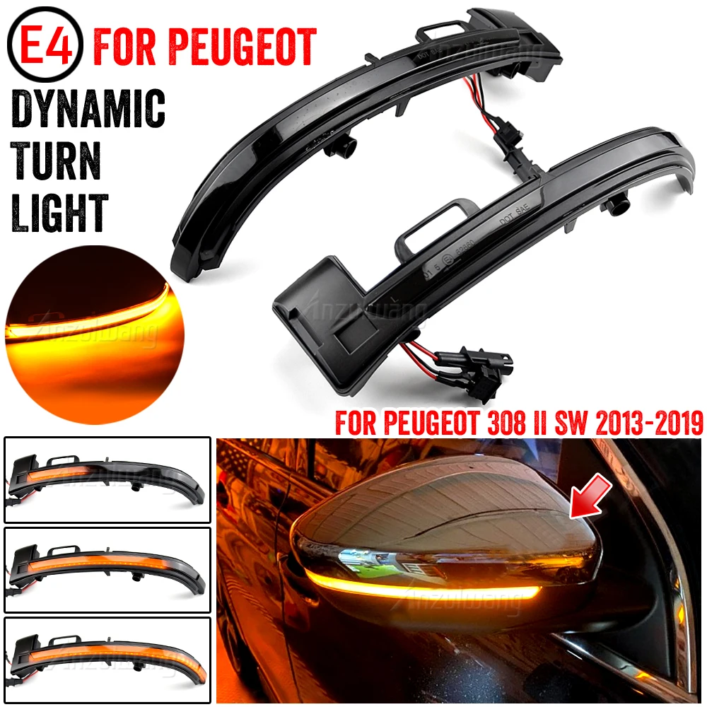 

Dynamic Blinker LED Turn Signal Light For Peugeot 308 II SW T9 Mirror Indicator Flashing Lamp 2013 2014 2015-2017 2018 2019