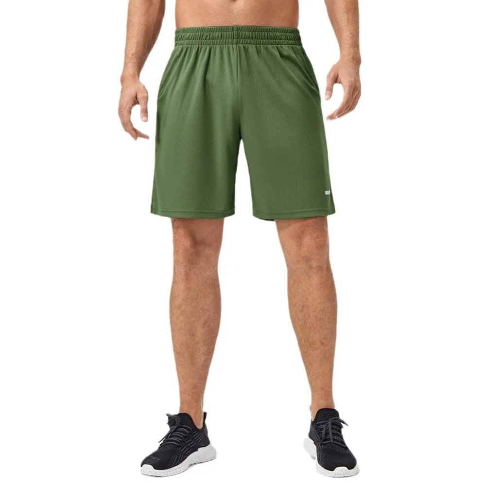 Men's Summer Sport Shorts Loose Quick Dry Basketball Fitness Training Running Pants with Reflective Strip Breathable Five-Quarte