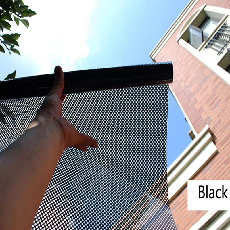 Self-adhesive Glass Window Mesh Sticker Anti-UV Car Office Window Sunshade Glass Heat Insulation Film Room Privacy Stickers