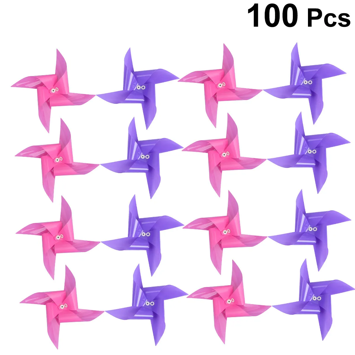100Pcs 풍차 끈 야외 장식 플라스틱 회전 날개 크리 에이 티브 파티 용품 30m 로프 캠핑 피크닉