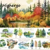 2m/ Roll Matte The Four Seasons PET Sticker Decorative Natural Scenery Tape For Scrapbook Magazine Aesthetic Stationery 5