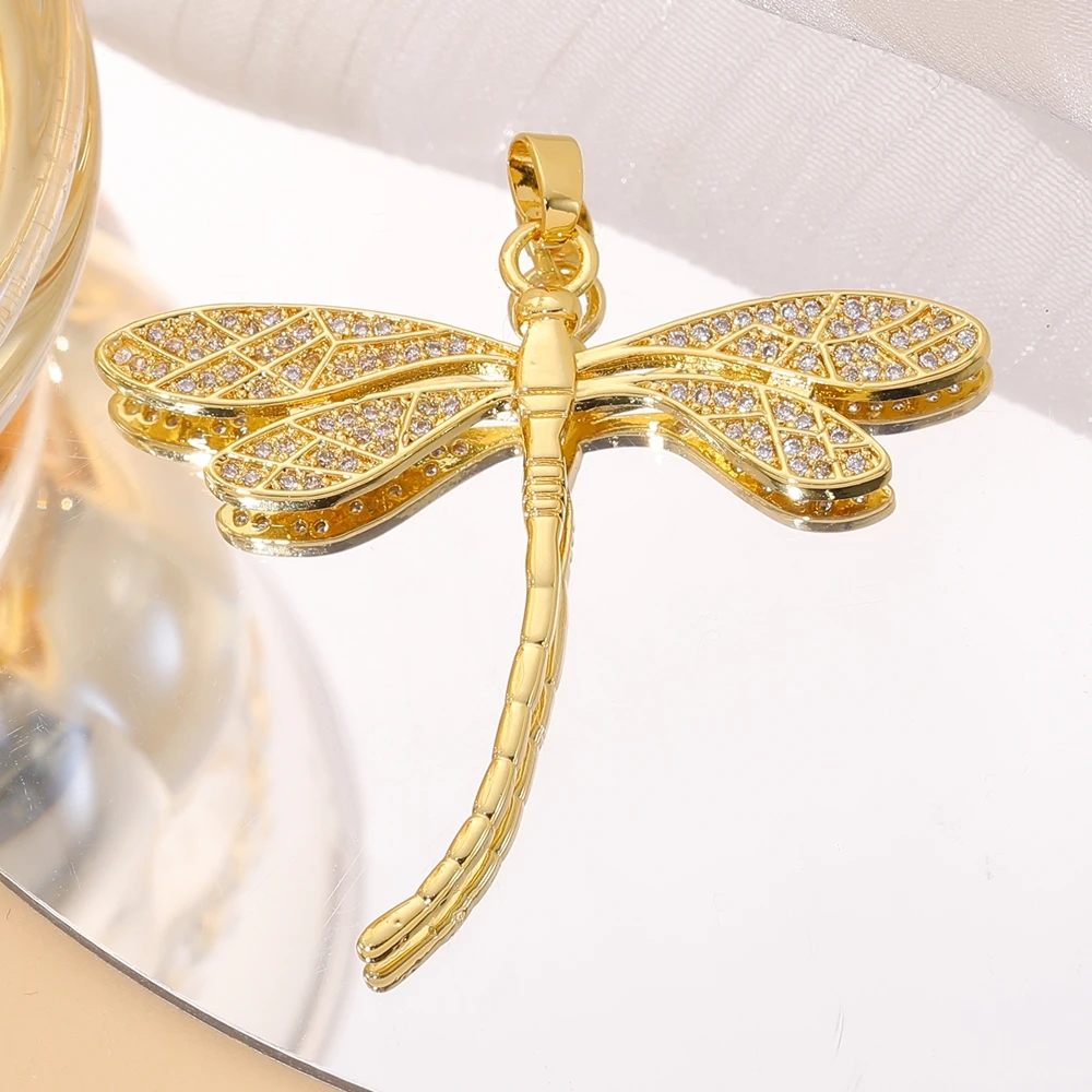 Juya DIY 18K echtes Gold vergoldet Zirkonia Christian Saint Mary Kreuz Engel Libelle Charms für Weihnachtsdekoration Schmuckherstellung – Detail 4