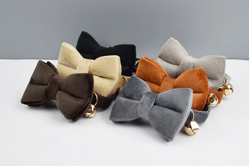 Title 7, Fashion Pet Cat Collar Velvet Bowknot Kitten Co...