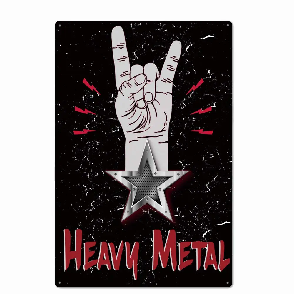 

Retro Design Heavy Metal Tin Metal Signs Wall Art | Thick Tinplate Print Poster Wall Decoration for Garage/Bar/Man Cave