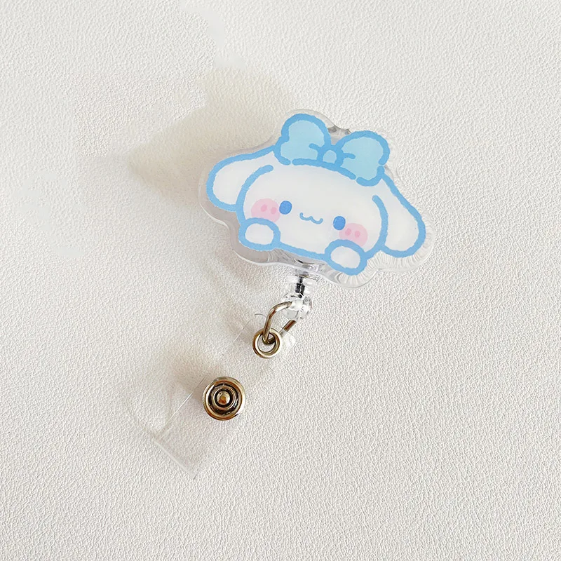 Kuromi ID Badge Holder Retractable Reel Clip with Alligator Clip for  Student Nurse Employee Coworker : : Office Products