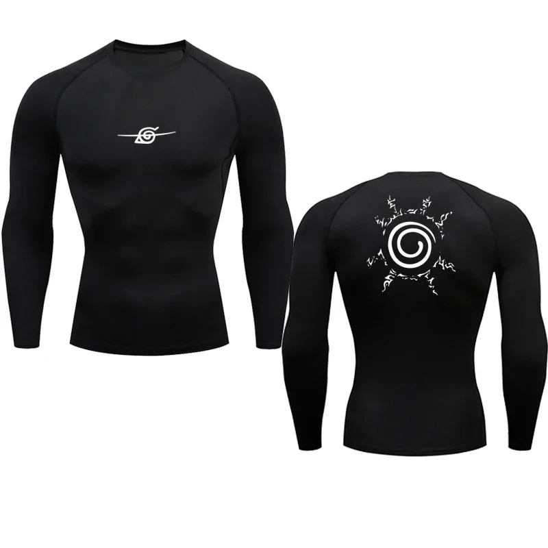 thumbnail image 1 of Camisetas de compresión para hombre, camisetas deportivas de secado rápido de Anime, camisetas deportivas para gimnasio, camisetas interiores deportivas de fitness, camisetas elásticas, camisetas de v, 1 of 5