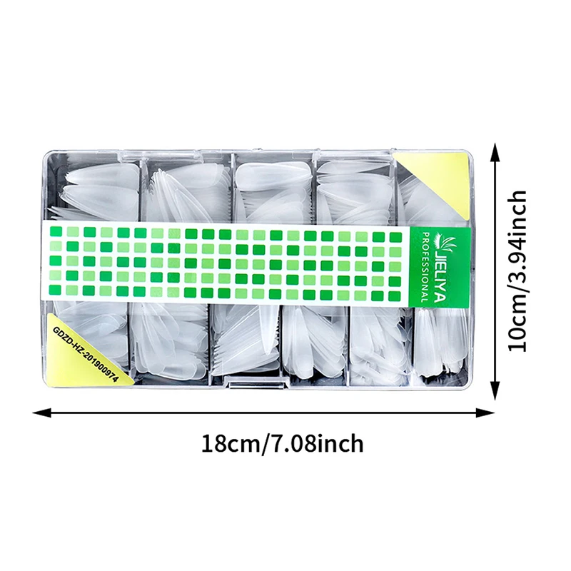 500개입 박스 네일 익스텐션 팁 풀커버 인조 네일 DIY 네일아트 폴리쉬 매니큐어 살롱 도구 액세서리