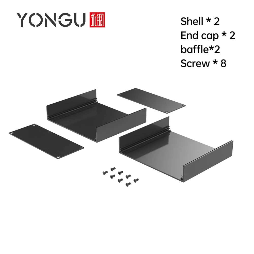 분할형 금속 배터리 박스, CNC 밀링 머신 부품, 전자 하우징, 전원 공급 장치 H23 용 DIY 인클로저 케이스, 125x51mm