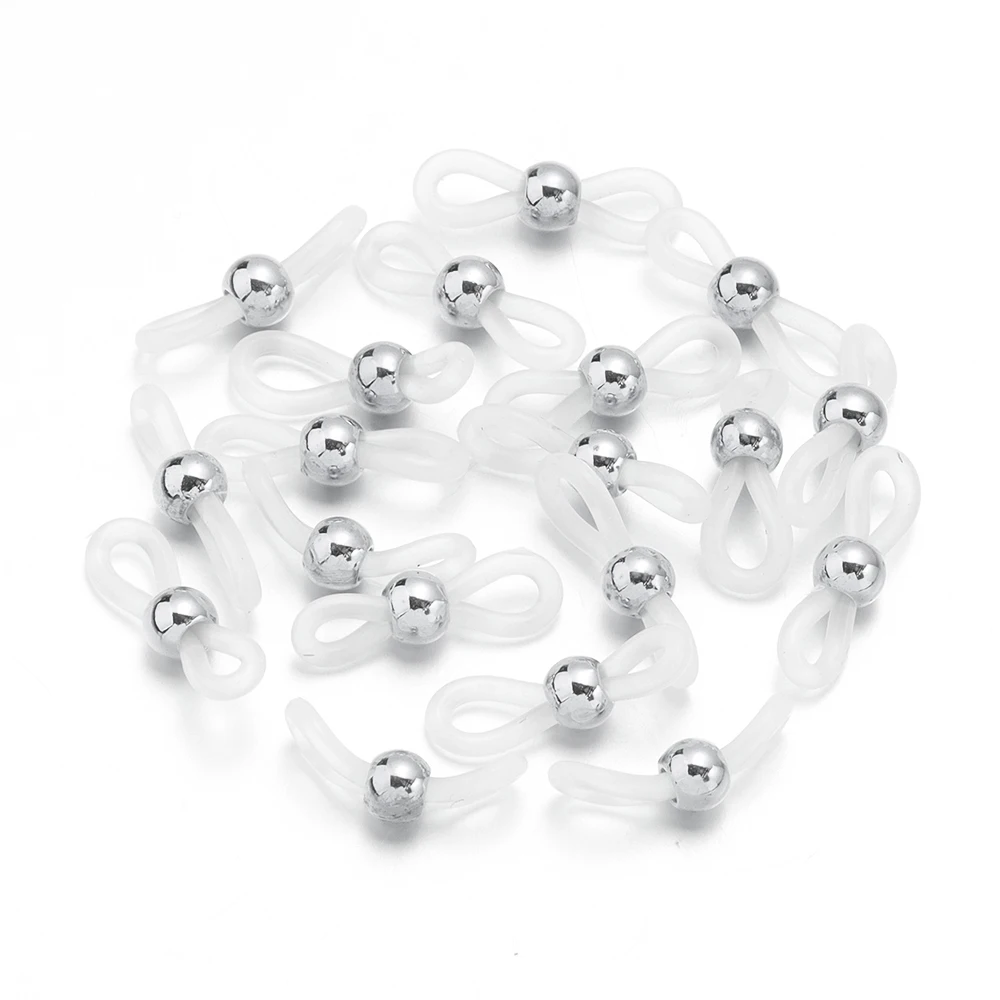 50 teile/los Silikon Brillen Kette Ende Anschlüsse Für DIY Sunlgass Halter Halskette Hängen Seil Haken Zubehör ﻿ – Detail 8