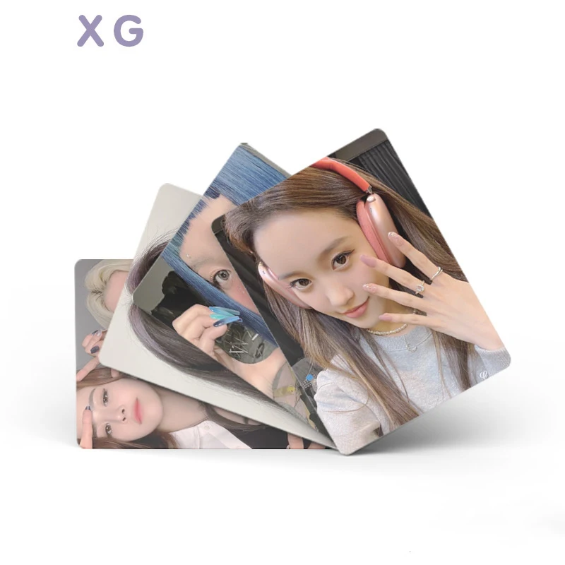 LOMO Cards 50pcs/set Laser XG Girl Group Album JURIN CHISA HINATA HARVEY JURIA Fan Collection Gift Photo Postcard KPOP