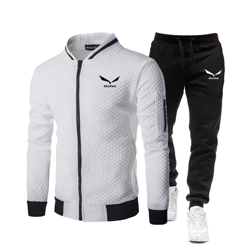 

2023 brand spring and autumn SALEWA fashion zipper sweater casual sportswear men's suit + pants suit