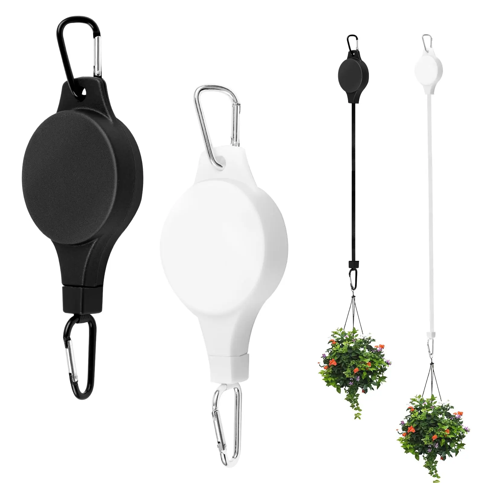 Retractable Plant Pulley Adjustable Hanging Hooks for Hanging Plants Heavy Duty Indoor Outdoor