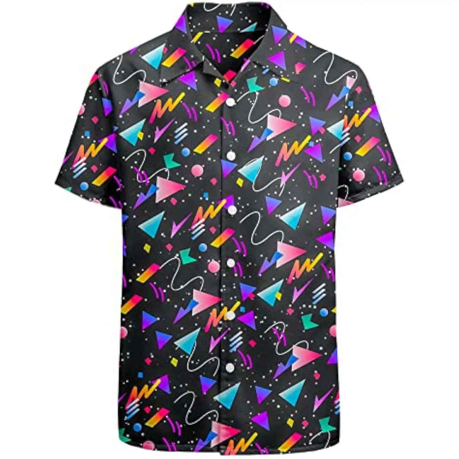 80s 90s Hawaiian Shirt for Men Vintage Button Down Short Sleeve Big and Tall Shirts Funny Party Disco Outfit clothes 3