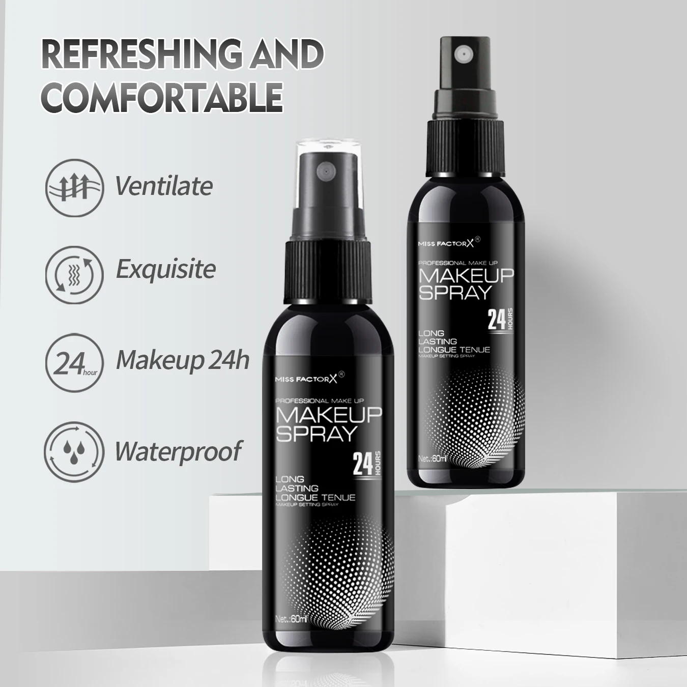 Makeup Setting Spray Black Polka Dot Setting Spray 60ml for Face