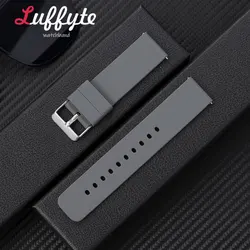 Unisex Silicone Quick Release Watch Strap - Soft & Simple Design, Multiple Sizes - 22mm (Grey)