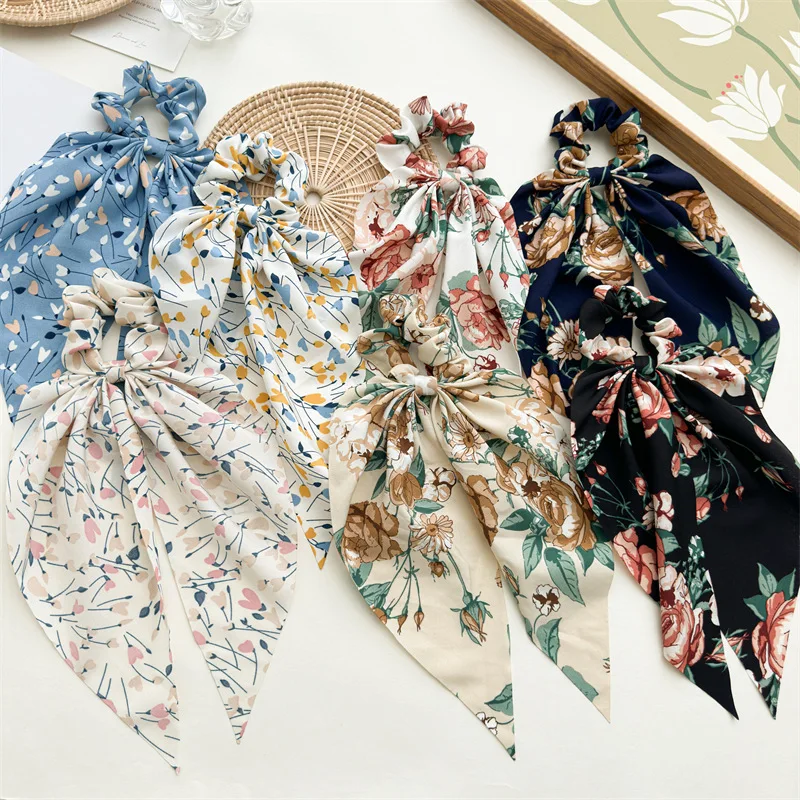 2024 New Trendy Flower Hair Ribbon For Women Korea Elastic