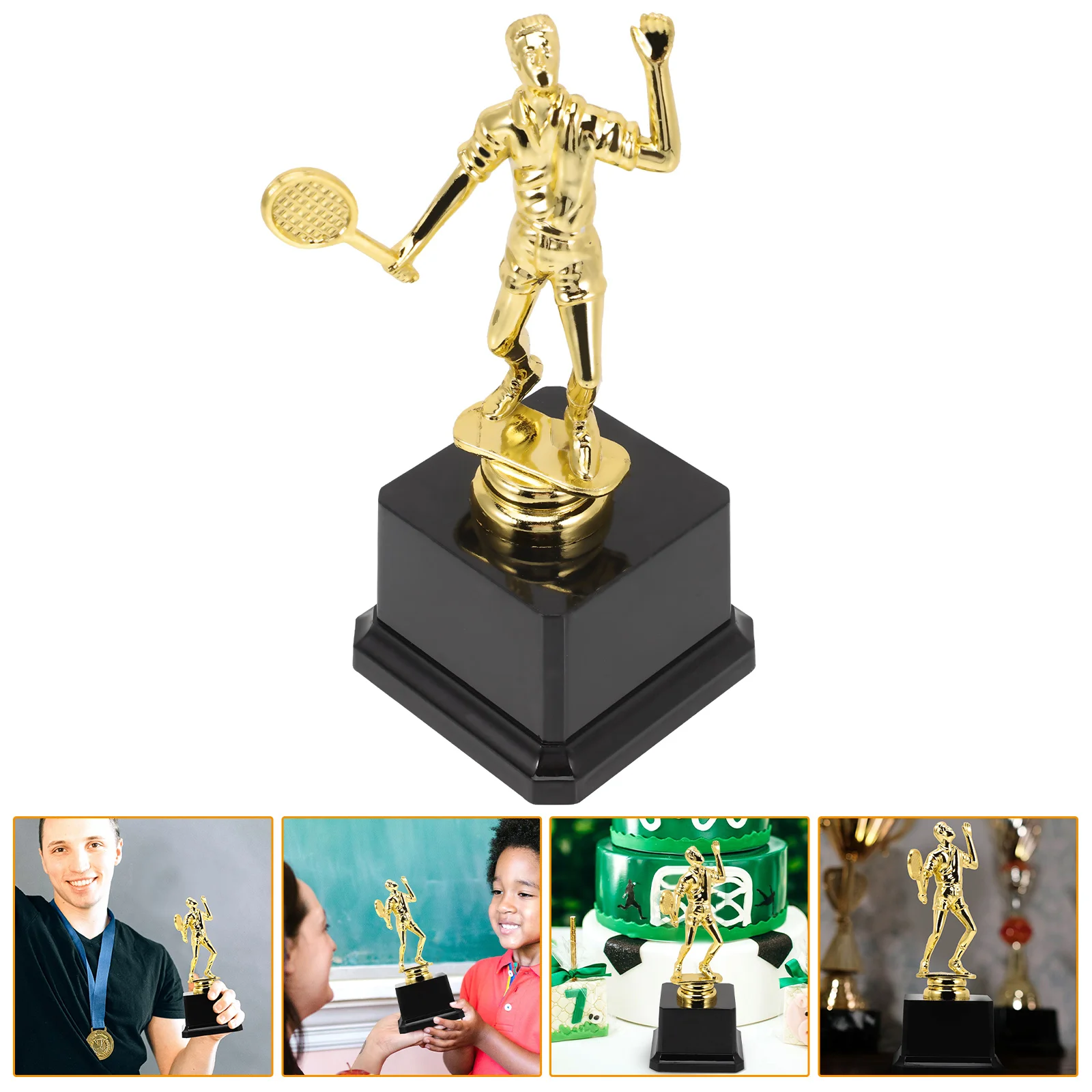 

Gold Award Trophy Cup Reward Sport Competitions Plastic Soccer Basketball Badminton Trophy Souvenir Celebrations