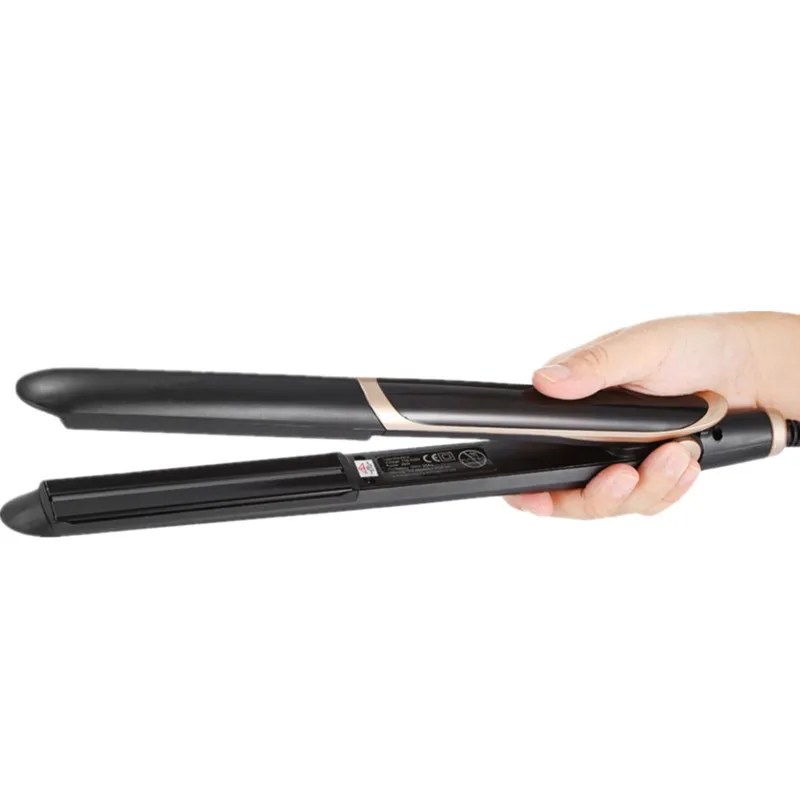 Infrared Straight Tourmaline Coating Or Ceramic Lcd Display Negative Ion Flat Iron Fast Straightening Hair Curler Flat Irons 4