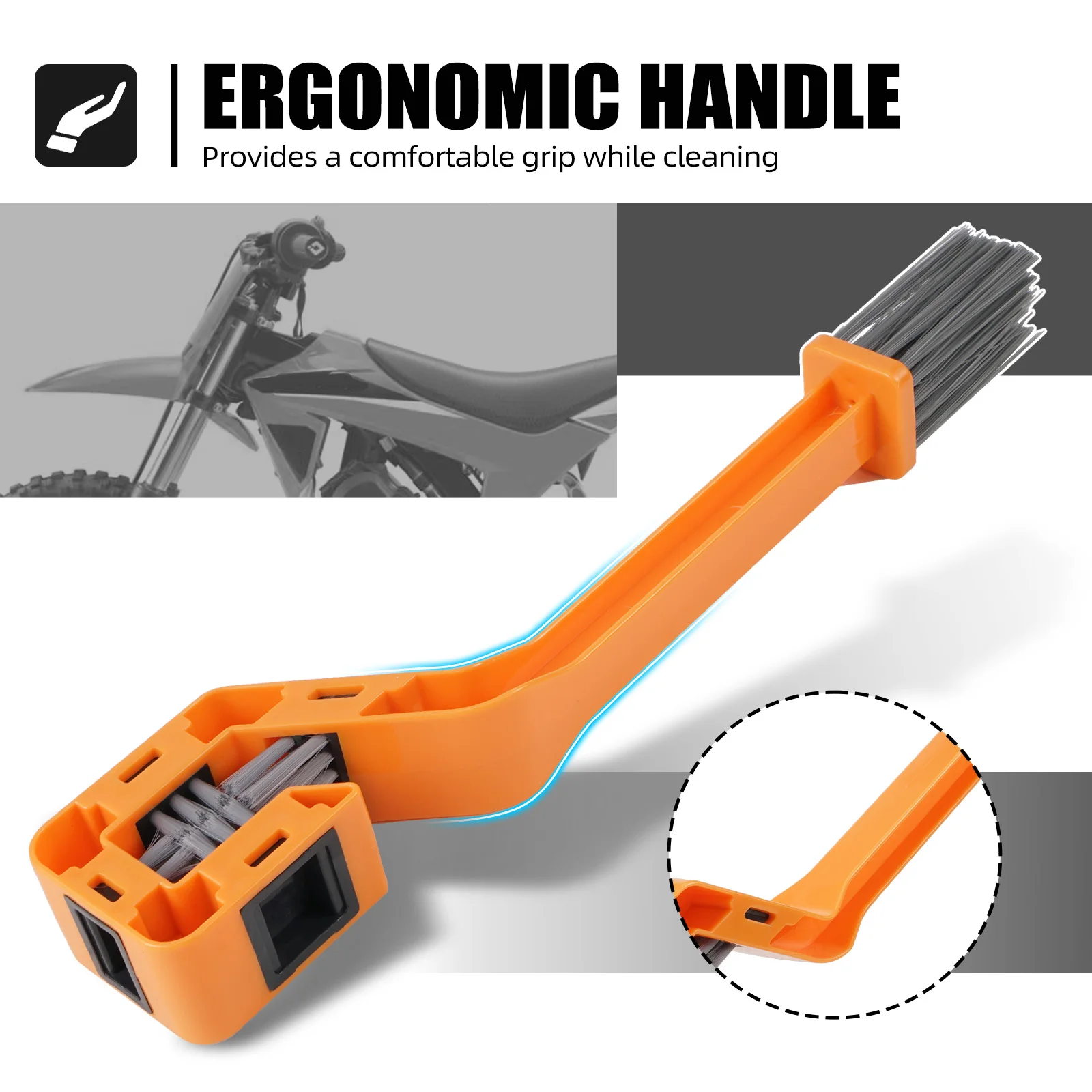 Motocross Chain Cleaner Chain Brush Tool For KTM EXC 300 Beta RR300 Husqvarna GasGas Honda Yamaha Kawasaki Suzuki Sherco ATV UTV - Image 4