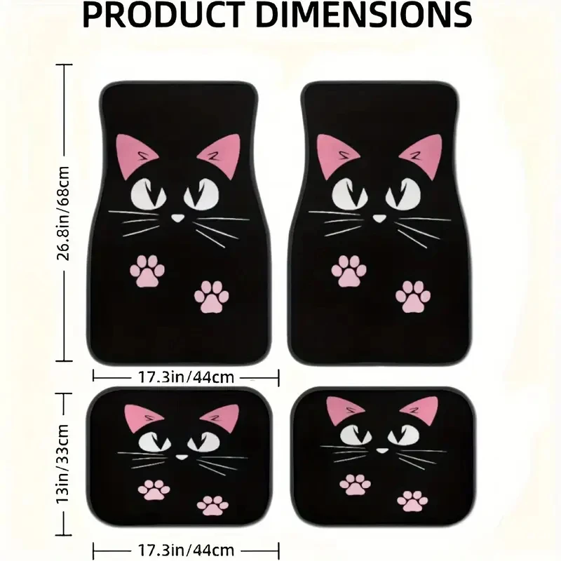 Cartoon Cat Car Floor Mats 6