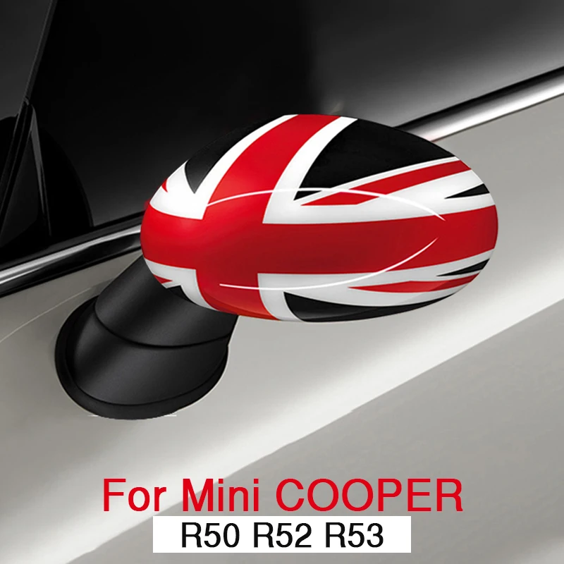 

For BMW Mini Cooper R50 R52 R53 Right And Left Steering Car Styling Union Jack Door Rear view Mirror Covers Car Surfing Stickers