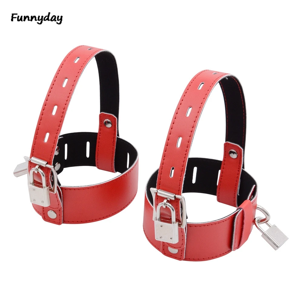 Adjustable PU Leather Ankle Belts With High Heel Shoe Straps Include Erotic Bandage Locks And Keys For Versatile Adults Toys_voghion.com