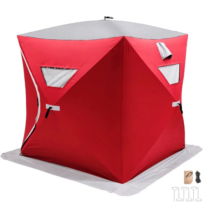 

2-Person Ice Fishing Shelter Tent Portable Pop Up House Outdoor Fish Equipment