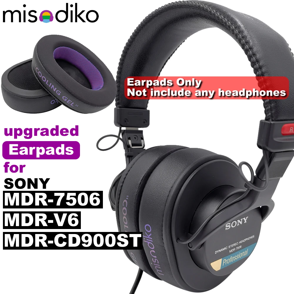 misodiko Upgraded Ear Pads Cushions Replacement for Sony MDR 7506 / MDR V6  / MDR CD900ST Headphones
