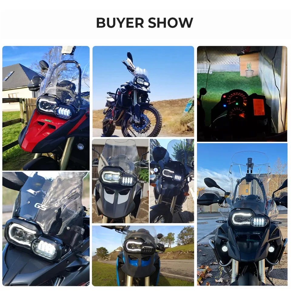 E24 Motorrad-LED-Scheinwerfer, Kompatibel Für BMW F650GS F700GS
