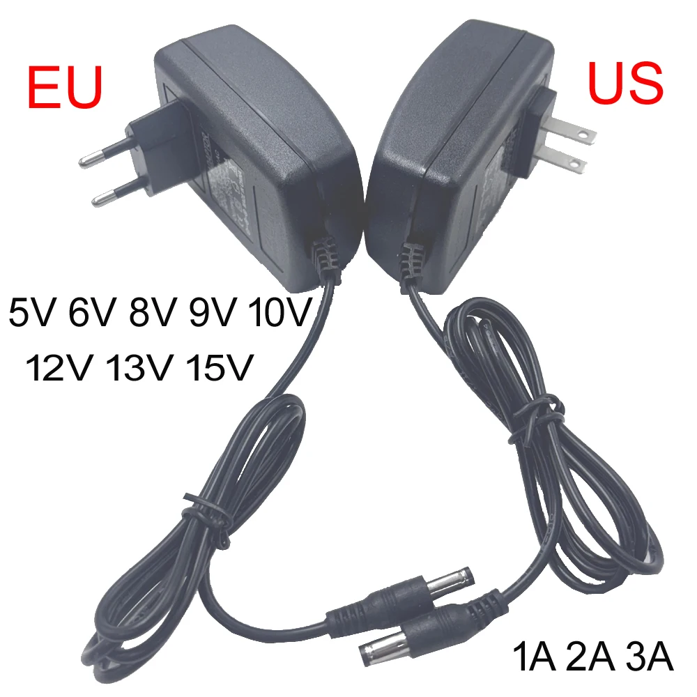 AC 220V ถึง DC 5V 9V 12V Universal Power Adapter 6V 8V 13V 15V 1A 2A 3A อะแดปเตอร์จ่ายไฟ 5 6 8 9 12 13 15 V โวลต์ 12V EU Plug 1