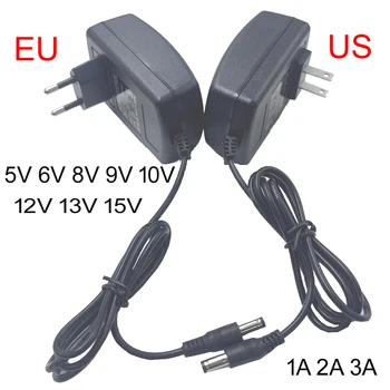 AC 220V ถึง DC 5V 9V 12V Universal Power Adapter 6V 8V 13V 15V 1A 2A 3A อะแดปเตอร์จ่ายไฟ 5 6 8 9 12 13 15 V โวลต์ 12V EU Plug 1