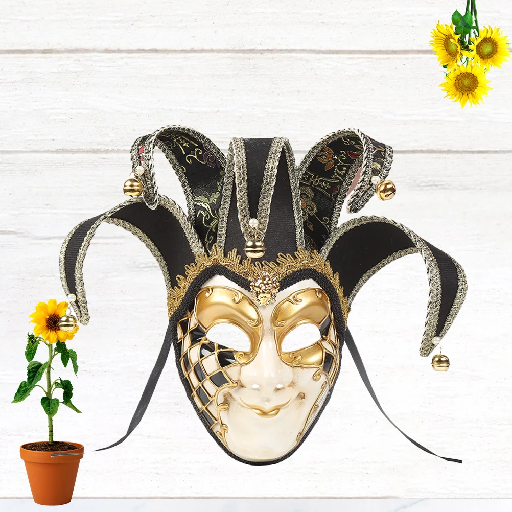 

Vintage Halloween Decorations Mardi Gras Mask Full Face Venetian Women Masquerade Cosplay Costume Prop Carnival Venice Italy