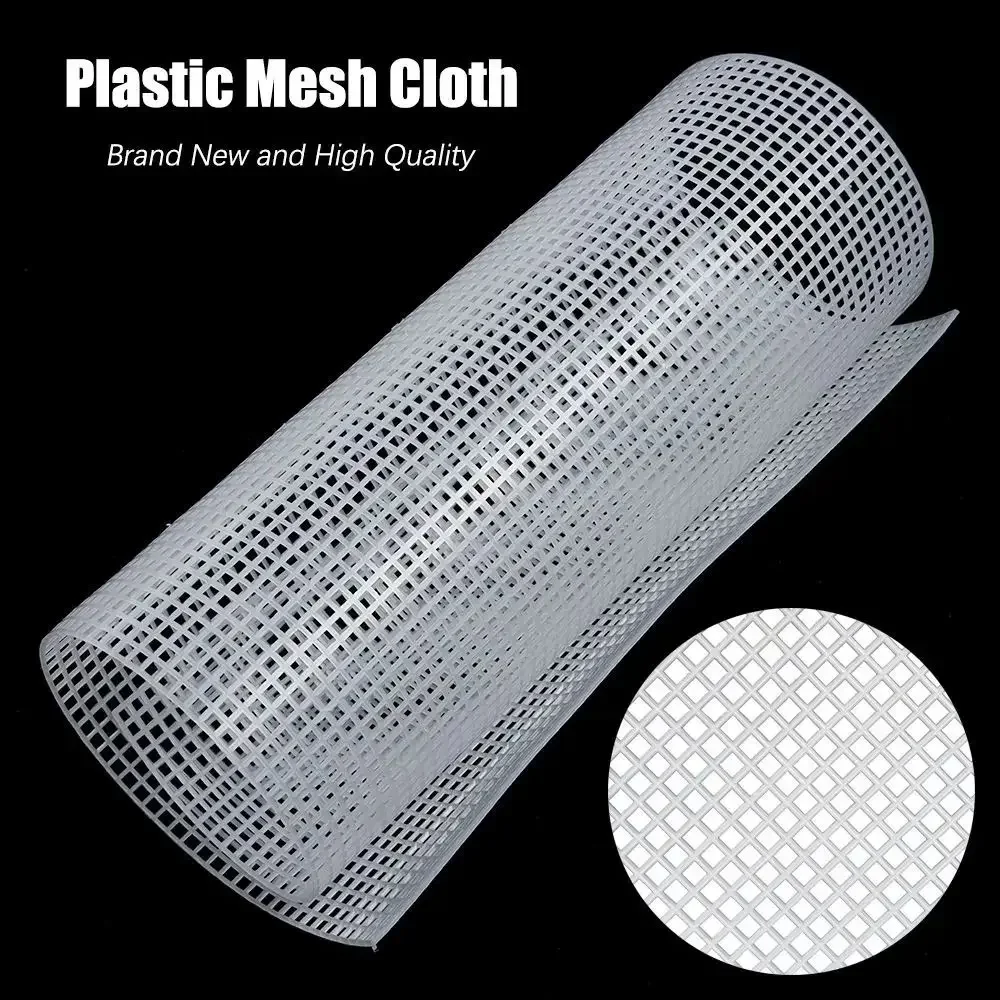 Black White Plastic Mesh Grid Canvas Bag Sheets 33x50CM