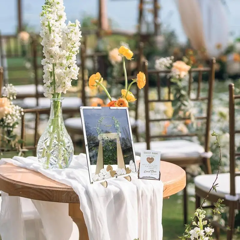 Wedding Guest Heart Drop Box Wedding Guest Book Frame Book Frame Heart Drop Box Top