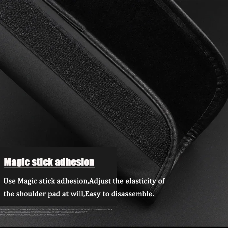 XYHGM Seat Belt Pad For Dodge RAM 1500 Leather Seat Belt Covering Pad Shoulder Strap Protection More Comfort Driving Interior Accessories 2PCS-Black - View #3