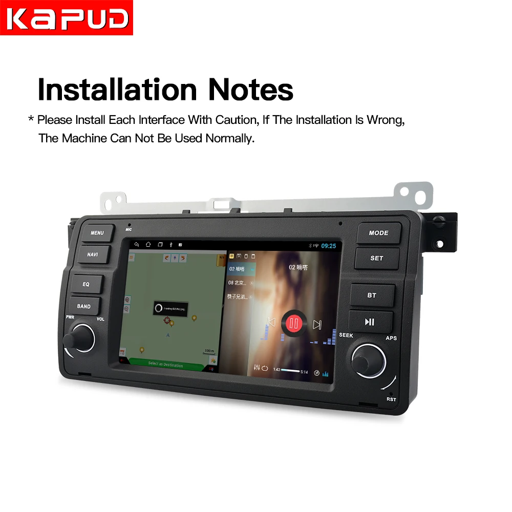 Kapud Android 11 Car Multimedia Radio For BMW 3Series E46 M3  318/320/325/330/335 1998-2005 GPS CarPlay AUTO 4G 8CoreNavigation