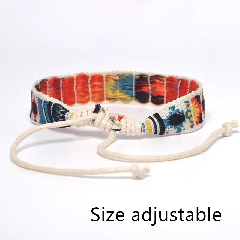 Bohemia Style Weave Rope Friendship Bracelets For Woman Men Cotton Handmade Charm Bracelet & Bangles Ethnic Jewelry Gifts bracelet jewelry