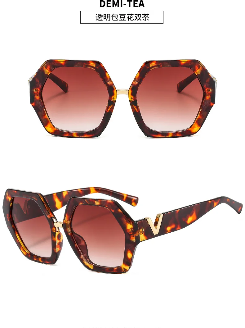Fashion Big Frame Hexagon Occhiali da sole Donna 2023 Designer Occhiali oversize Occhiali da sole quadrati da uomo Occhiali da sole Gafas femminili_voghion.com