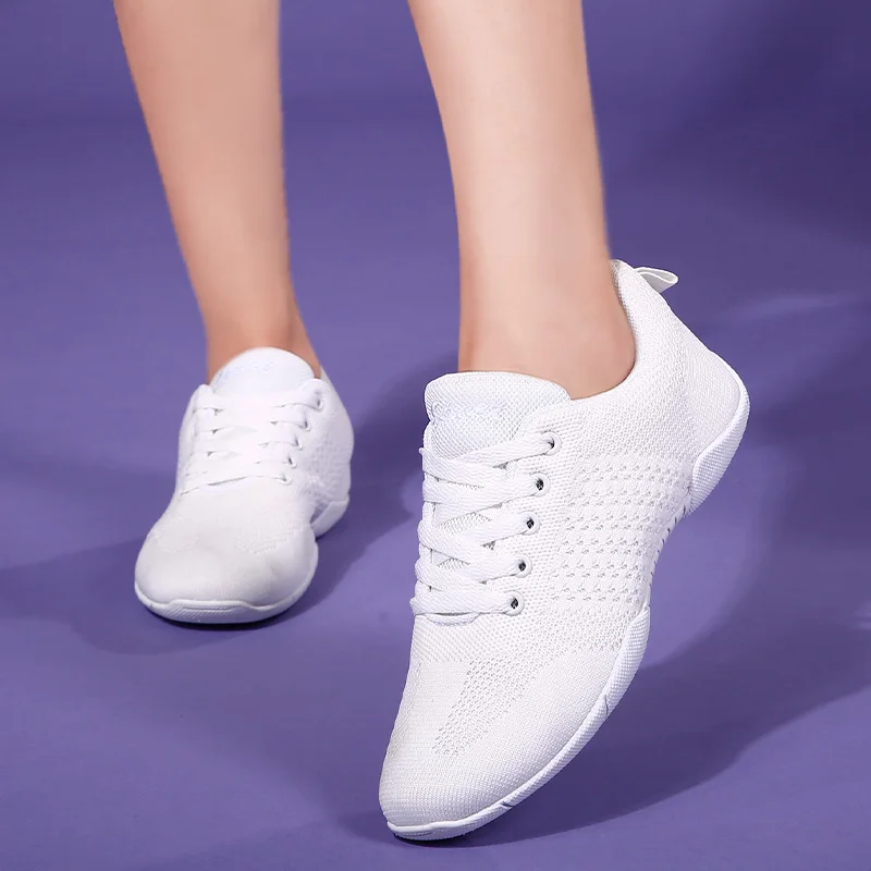 cheerleading shoes women White Women Cheerleading Dance Shoes Children Gymnastics Sneakers Girls Boys Training sports shoes