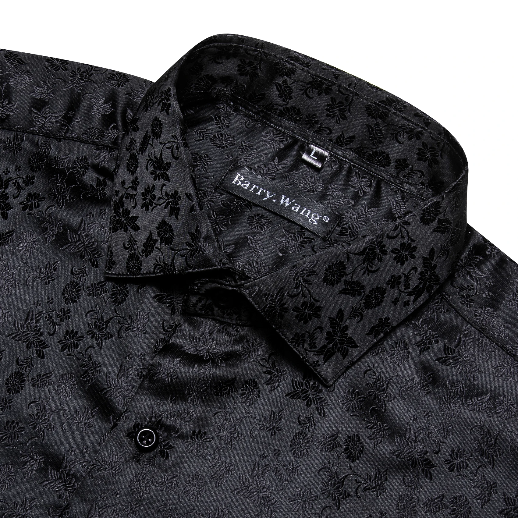 Barry.Wang Camicie da uomo a maniche lunghe, elasticizzate, tinta unita, con bottoni, in raso, per occasioni formali, casual, aziendali, matrimoni, feste, Arancione Satinato, S