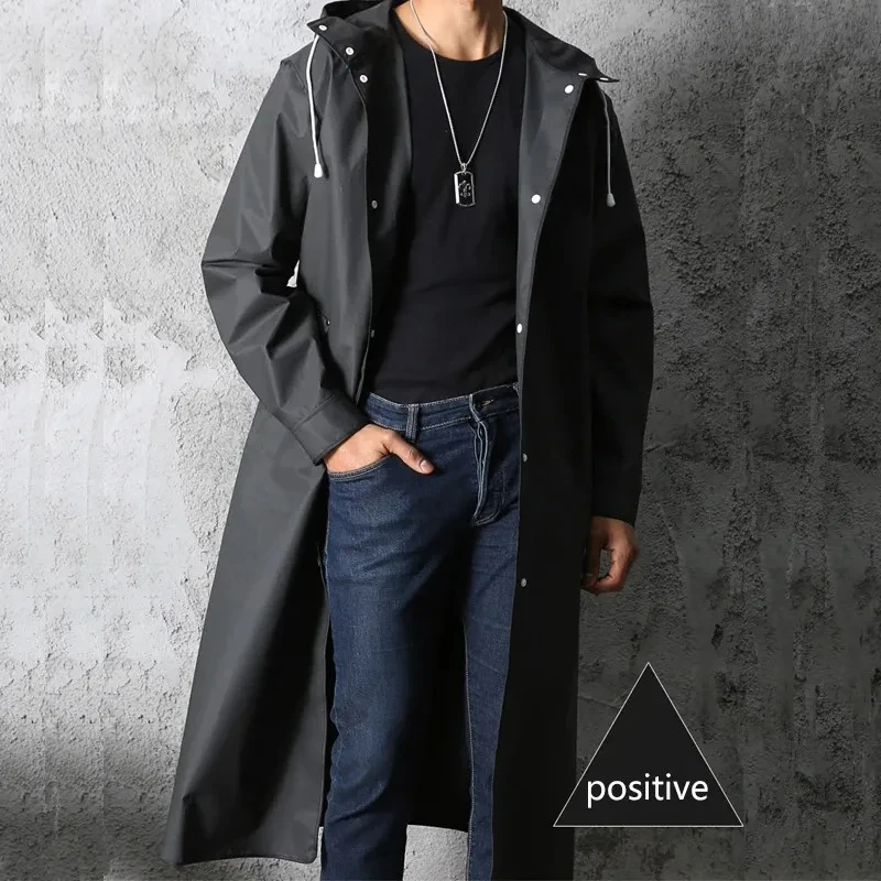 Raincoat Poncho Fashion Windbreaker Style Waterproof Long Hooded Outdoor Motorcycle Bicycle Hiking Fishing