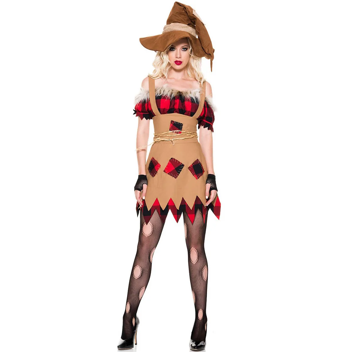 

Halloween Costume for Women Fairy Tale Scarecrow Cosplay Costumes Adult Female Costumes Performance Fancy Dress