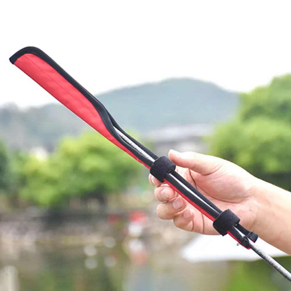Portable Foldable Fishing Rod Tip Protective Cover Pole Tip Guard Sleeve Cap Fishing Rod Protective Sleeve Fishing Accessories