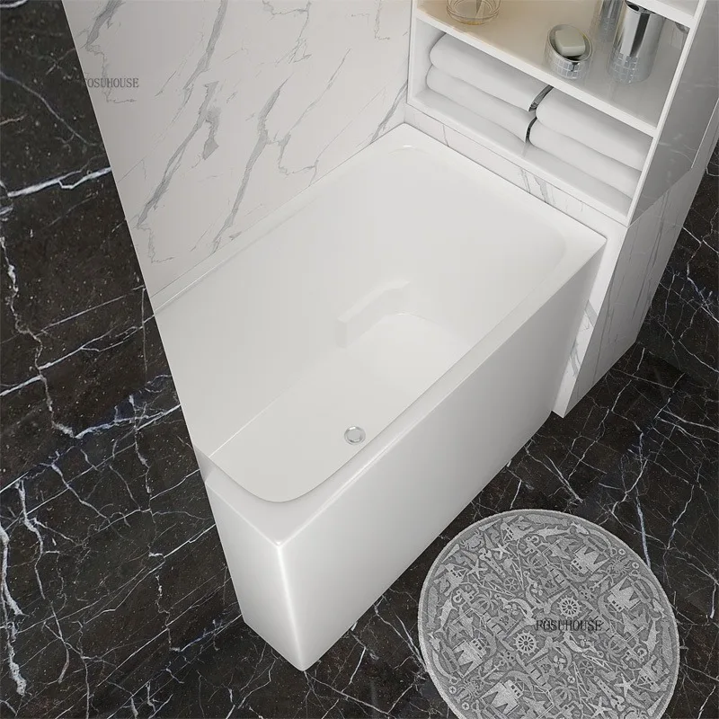 Full Body Adult Bathtubs for Bathroom Japanese Acrylic Freestanding Bathtub Light Luxury Comfortable Design Bathtubs for Hotels