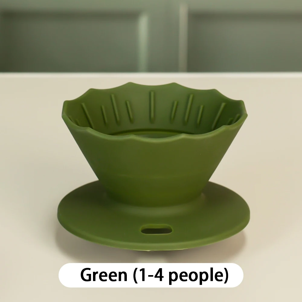 فلتر قهوة سيليكون قابل لإعادة الاستخدام، بتصميم قم...