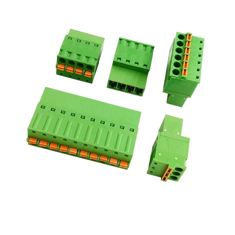 

5sets 3.81mm Terminal Block Solder-free Male and Female Docking XK15EDGRKD-3.81MM Screw-free Spring Terminal 2/3/4/5/6/7/8P