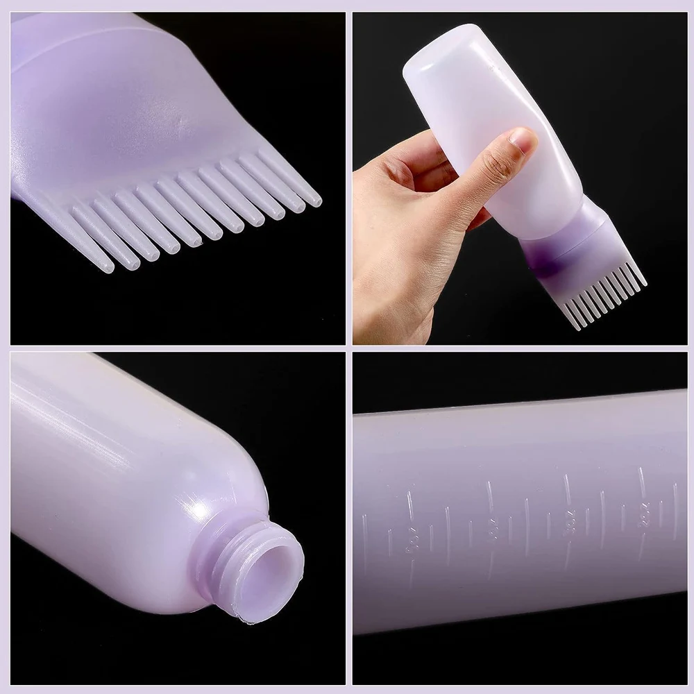 120ml Hair Root Comb Applicator Bottle Dispensing Hair Dye Applicator Comb Brush Salon Coloring Hairdressing Styling Tools hair dye applicator bottle hair dyeing bottle hair dye bottle